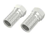 F-Stecker, 6,5 mm, schraubbar - 2 Stück