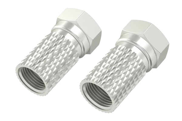 F-Stecker, 5,5 mm, schraubbar - 2 Stück