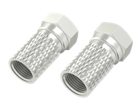 F-Stecker, 8,0 mm, schraubbar - 2 Stück