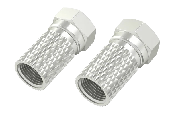  F-Stecker, 8,0 mm, schraubbar - 2 Stück