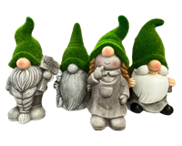 Wichtel mit grüner Gras-Mütze