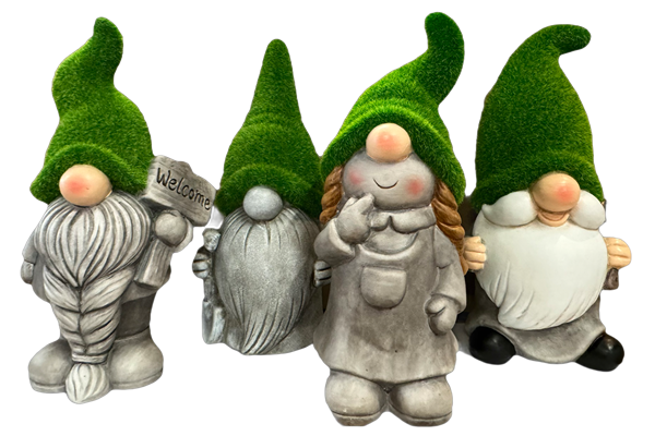 Wichtel mit grüner Gras-Mütze