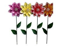 Solarstecker Metall Blume, Höhe 49,5 cm (bunt)