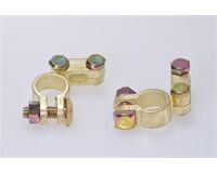 Filmer Batteriepolklemmen-Set, Zinnlegierung (gold)