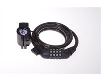 Filmer Ummanteltes Spiralkabelschloss Ø 10x1200 mm (schwarz)