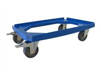 Rollwagen für Kunststoffbehälter, 610x410 mm (blau)