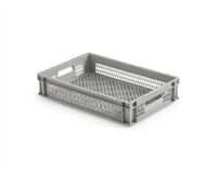 Kunststoffbehälter, vergittert 600x400x120 mm (grau)
