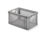 Kunststoffbehälter, vergittert 600x400x320 mm (grau)