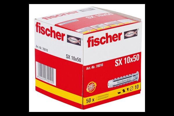 Fischer Dübel Fischer Dübel SX 10x50, Nylon, 50 St.