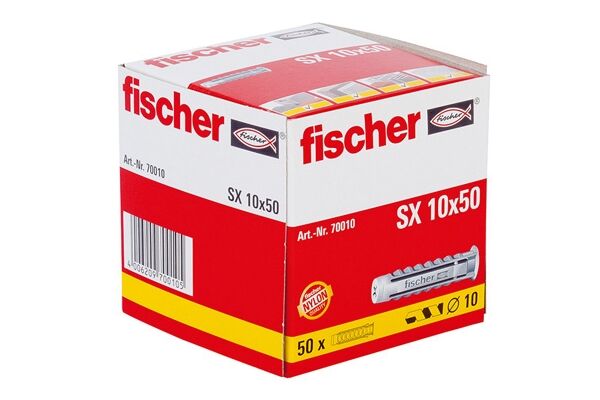 Fischer Dübel Fischer Dübel SX 10x50, Nylon, 50 St.