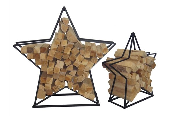  Brennholz Stapelregal Stern L, 87 x 26 x 84 cm