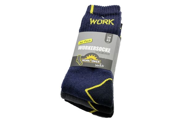  Workpower Arbeitssocken, 3er Pack, Gr. 39/42