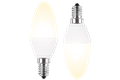  2x LED Kerzenform 5W (40W) E14 470lm 2700K, WW