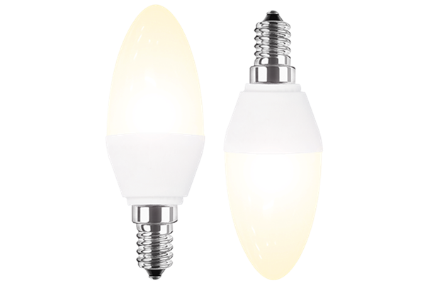  2x LED Kerzenform 5W (40W) E14 470lm 2700K, WW