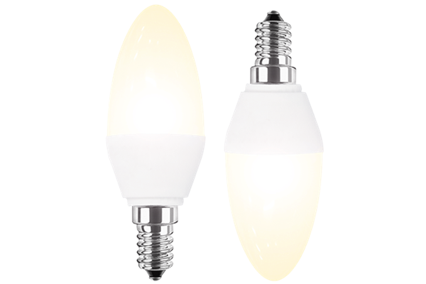 2x LED Kerzenform 5W (40W) E14 470lm 2700K, WW