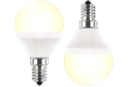  2x LED Tropfenform 5W (40W), E14, 470lm, 2700K,WW