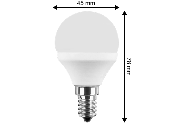 2x LED Tropfenform 5W (40W), E14, 470lm, 2700K,WW