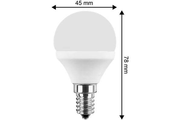  2x LED Tropfenform 5W (40W), E14, 470lm, 2700K,WW