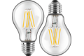  2x LED Birnenform 7W (60W), E27, 810lm, 2700K, WW