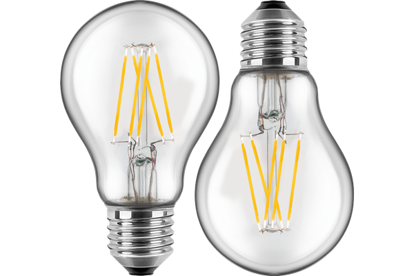2x LED Birnenform 7W (60W), E27, 810lm, 2700K, WW