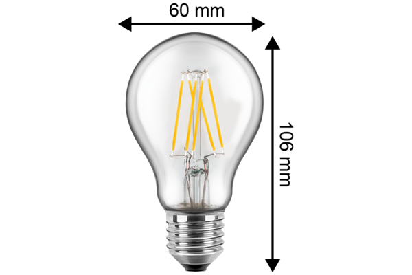 2x LED Birnenform 7W (60W), E27, 810lm, 2700K, WW