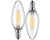 2x LED Kerzenform 4,5W, E14, 470lm, 2700K, WW