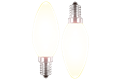 2x LED Kerzenform 4,5W, E14, 470lm, 2700K, WW