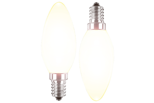  2x LED Kerzenform 4,5W, E14, 470lm, 2700K, WW
